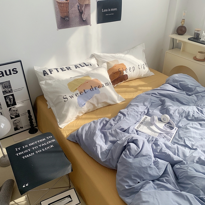 91家纺网 家纺一手货源 找家纺 （总）柚可家居 2024新款定版枕套水洗棉四件套