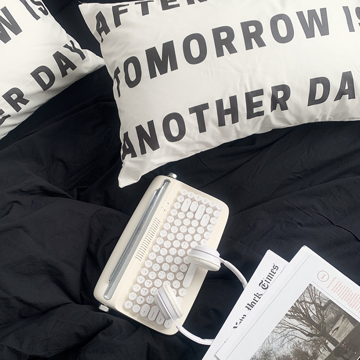 91家纺网 家纺一手货源 找家纺 柚可家居 2024新款定版枕套水洗棉四件套 黑骑士