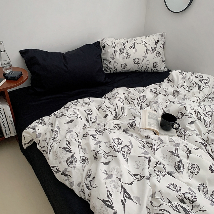 91家纺网 家纺一手货源 找家纺 （总）柚可家居 2024秋季新款40支全棉斜纹四件套-小漫春