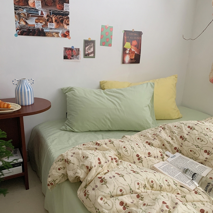 91家纺网 家纺一手货源 找家纺 柚可家居 2024秋季新款40支全棉斜纹四件套-小漫春 小漫春