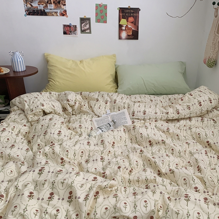 91家纺网 家纺一手货源 找家纺 柚可家居 2024秋季新款40支全棉斜纹四件套-小漫春 小漫春