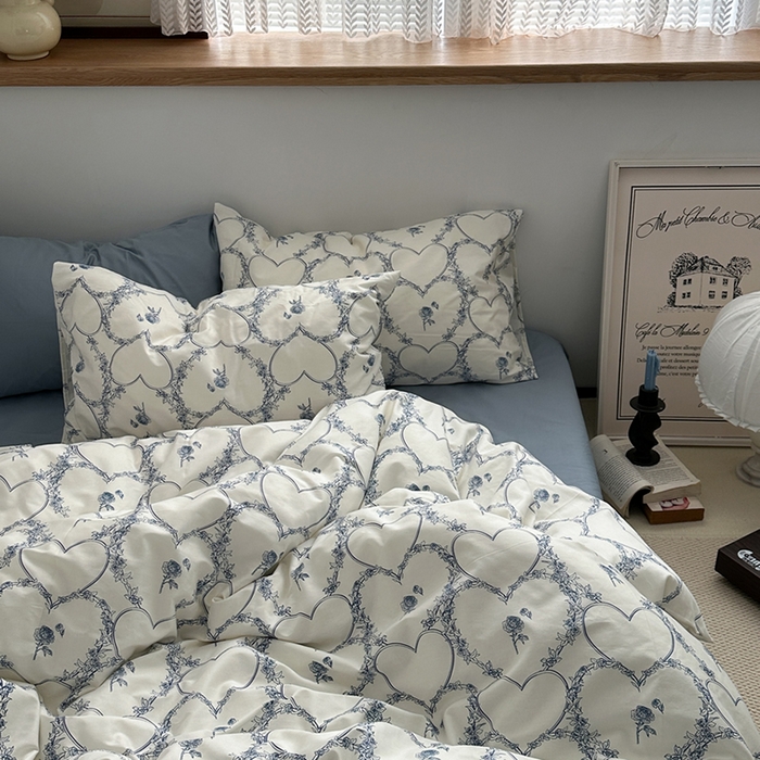 91家纺网 家纺一手货源 找家纺 柚可家居 2024秋季新款40支全棉斜纹四件套-小漫春 海洋之心