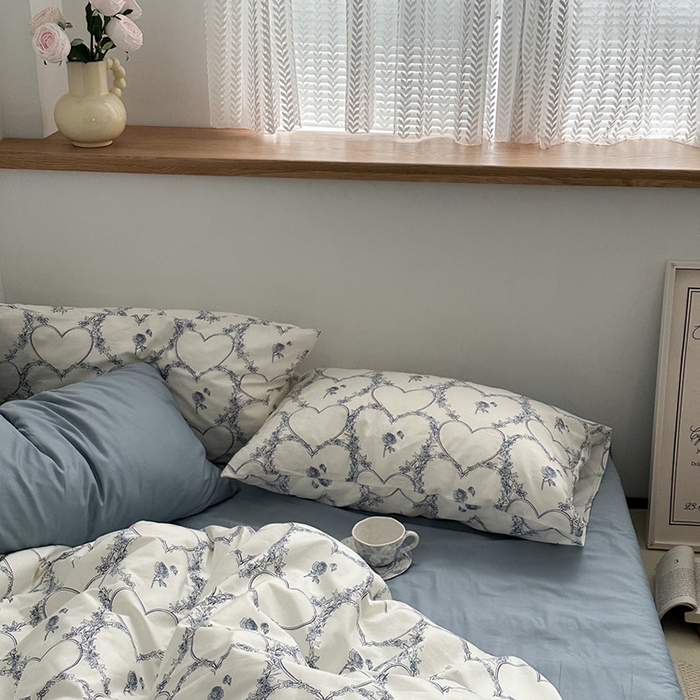 91家纺网 家纺一手货源 找家纺 柚可家居 2024秋季新款40支全棉斜纹四件套-小漫春 海洋之心