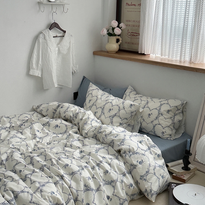 91家纺网 家纺一手货源 找家纺 柚可家居 2024秋季新款40支全棉斜纹四件套-小漫春 海洋之心