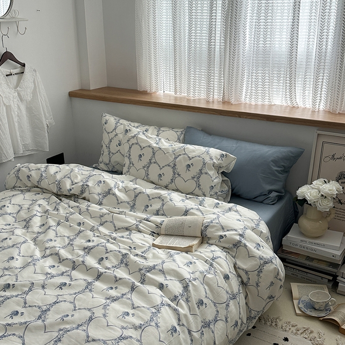 91家纺网 家纺一手货源 找家纺 柚可家居 2024秋季新款40支全棉斜纹四件套-小漫春 海洋之心