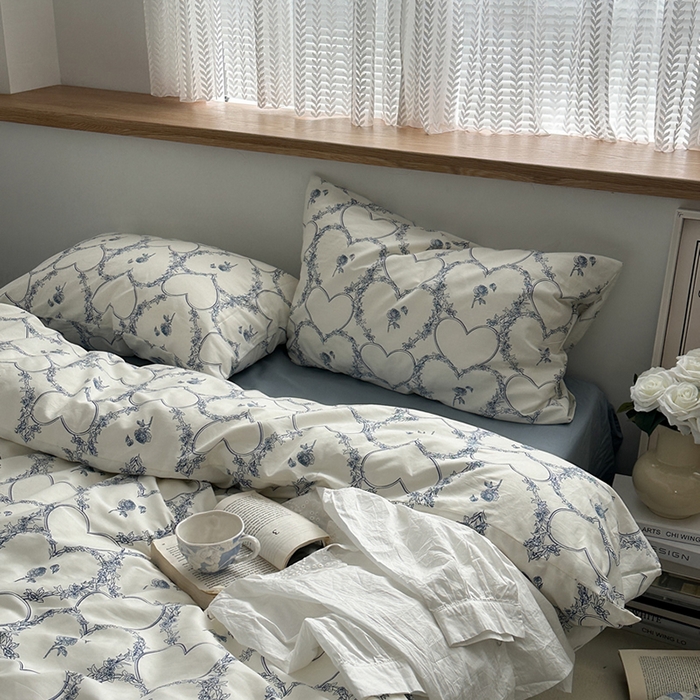 91家纺网 家纺一手货源 找家纺 柚可家居 2024秋季新款40支全棉斜纹四件套-小漫春 海洋之心