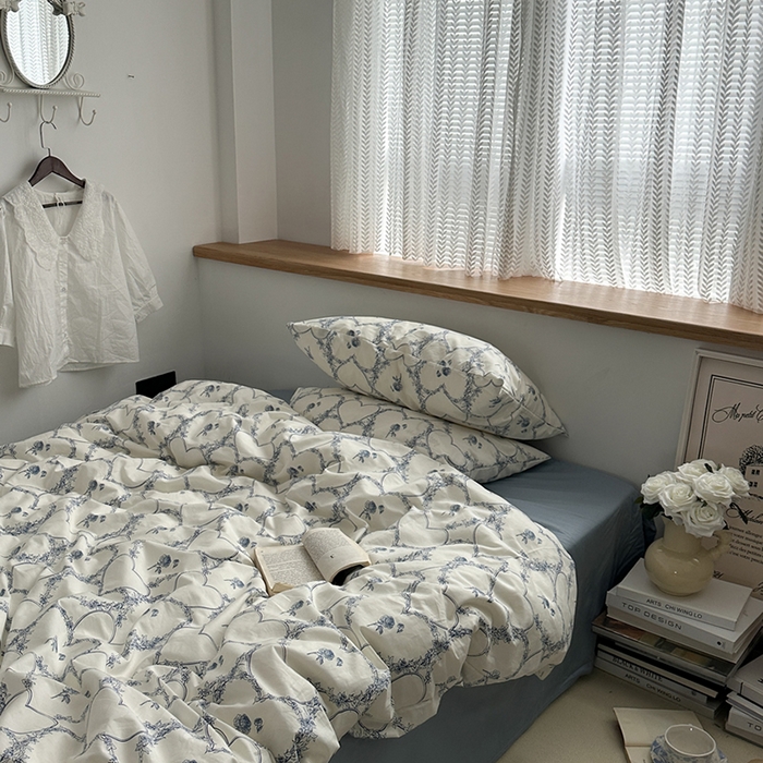 91家纺网 家纺一手货源 找家纺 柚可家居 2024秋季新款40支全棉斜纹四件套-小漫春 海洋之心