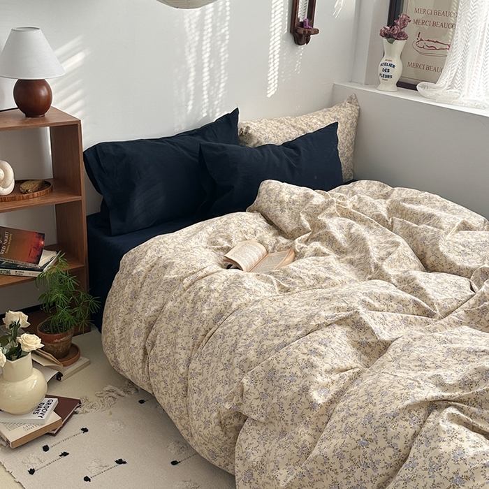 柚可家居 2024秋季新款40支全棉斜纹四件套-小漫春 秋意浓