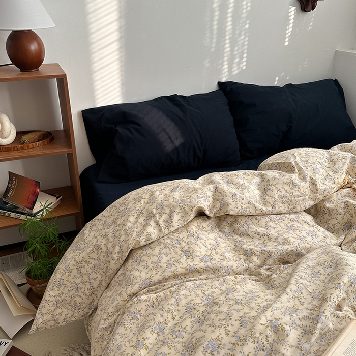 91家纺网 家纺一手货源 找家纺 柚可家居 2024秋季新款40支全棉斜纹四件套-小漫春 秋意浓