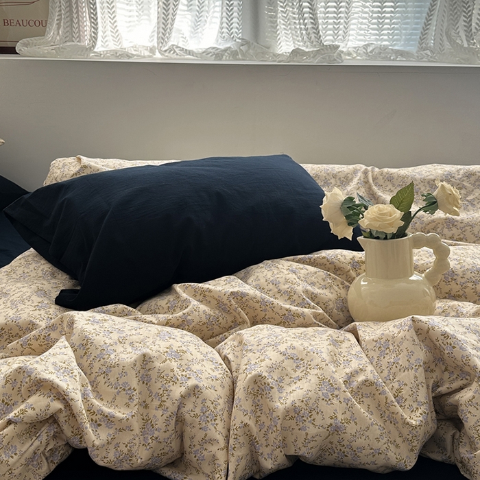 91家纺网 家纺一手货源 找家纺 柚可家居 2024秋季新款40支全棉斜纹四件套-小漫春 秋意浓