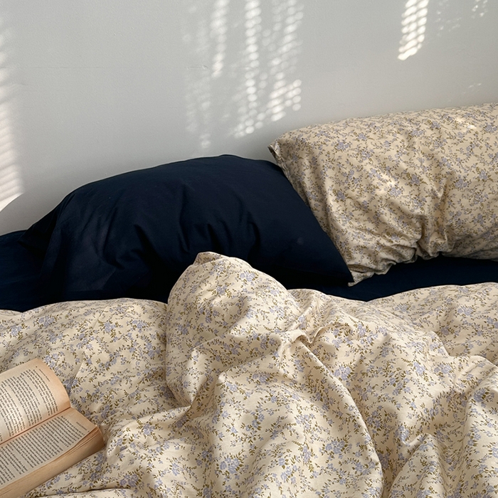 91家纺网 家纺一手货源 找家纺 柚可家居 2024秋季新款40支全棉斜纹四件套-小漫春 秋意浓