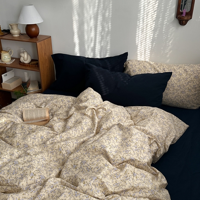 91家纺网 家纺一手货源 找家纺 柚可家居 2024秋季新款40支全棉斜纹四件套-小漫春 秋意浓