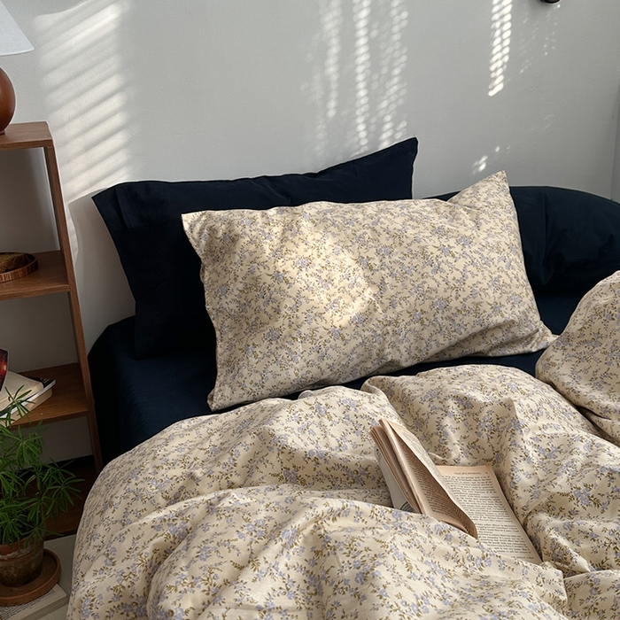 91家纺网 家纺一手货源 找家纺 柚可家居 2024秋季新款40支全棉斜纹四件套-小漫春 秋意浓