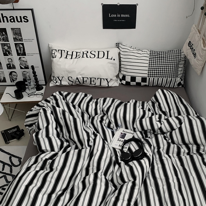 柚可家居 2024秋季新款40支全棉斜纹四件套-小漫春 天空之城