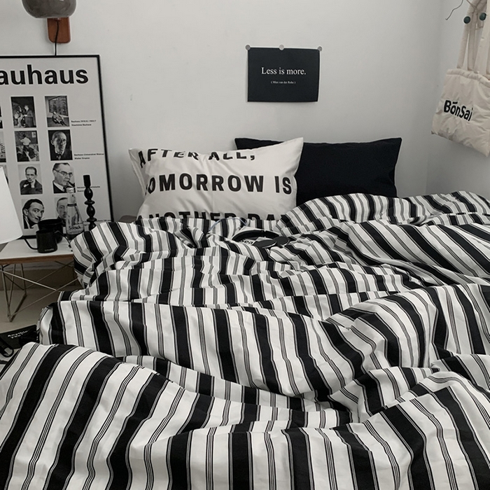 柚可家居 2024秋季新款40支全棉斜纹四件套-小漫春 午夜巴黎