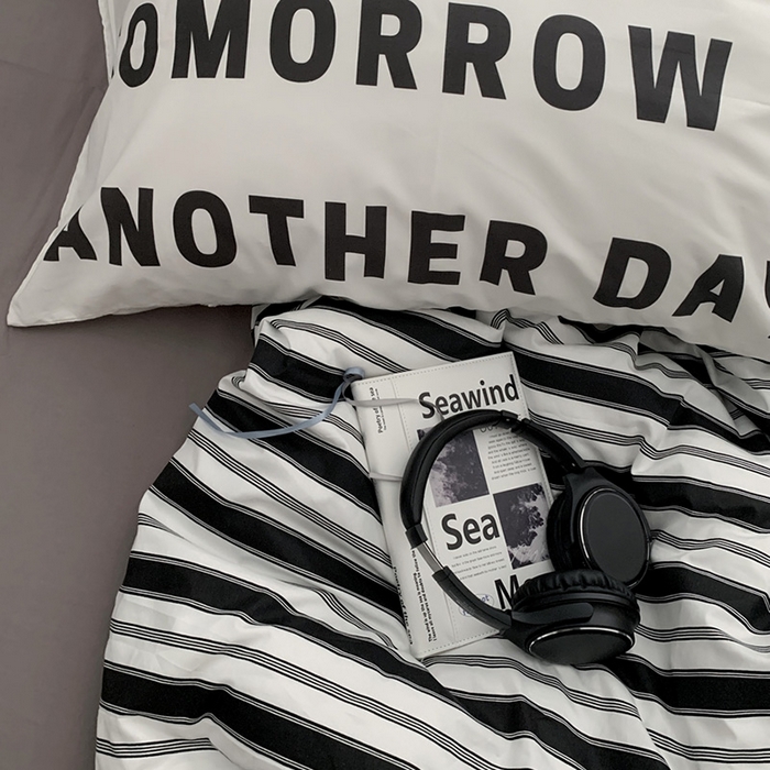 91家纺网 家纺一手货源 找家纺 柚可家居 2024秋季新款40支全棉斜纹四件套-小漫春 午夜巴黎