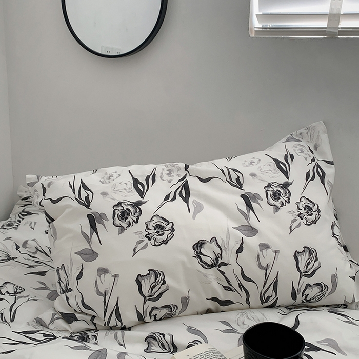 91家纺网 家纺一手货源 找家纺 柚可家居 2024秋季新款40支全棉斜纹四件套-小漫春 赫本玫瑰