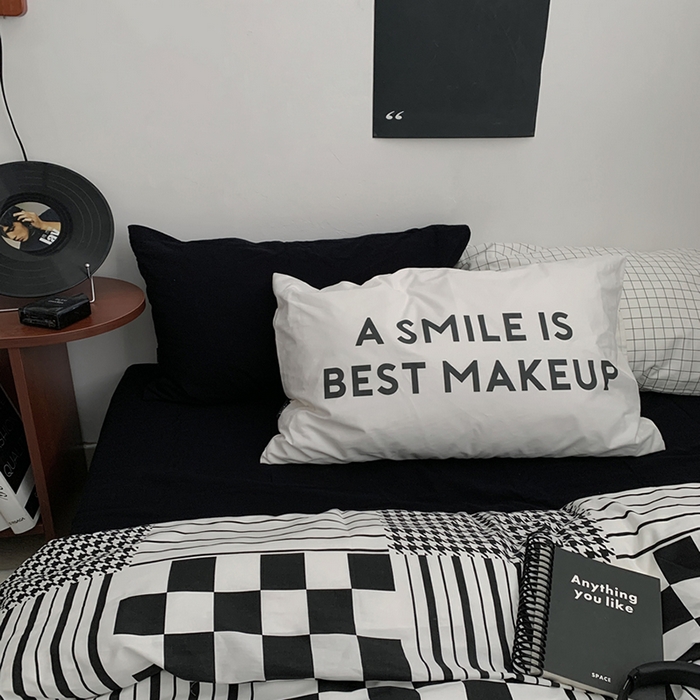 91家纺网 家纺一手货源 找家纺 柚可家居 2024秋季新款40支全棉斜纹四件套-小漫春 棋盘格千鸟格