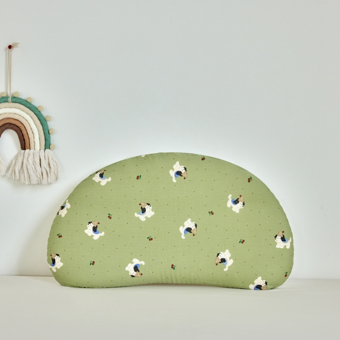 91家纺网 家纺一手货源 找家纺 （总）昕科 2025新款A类母婴级双感月牙硅胶儿童枕-婴儿凉感冰豆豆硅胶枕头儿童全棉双层纱枕芯