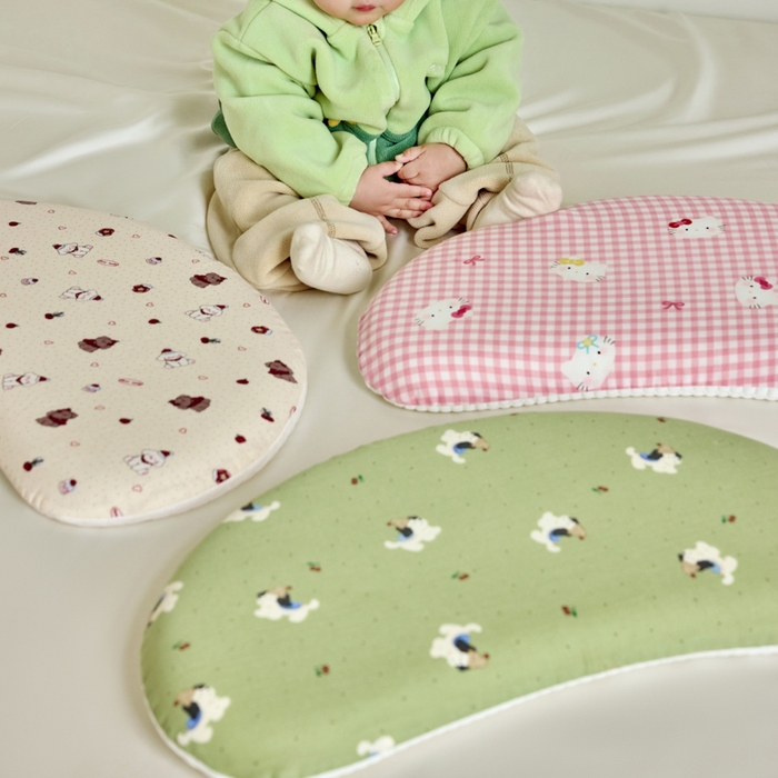 91家纺网 家纺一手货源 找家纺 （总）昕科 2025新款A类母婴级双感月牙硅胶儿童枕-婴儿凉感冰豆豆硅胶枕头儿童全棉双层纱枕芯