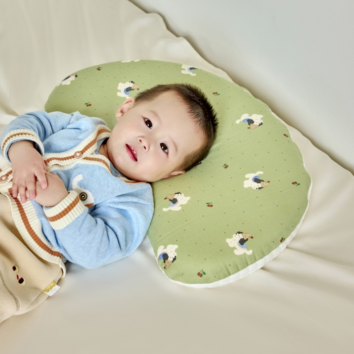 91家纺网 家纺一手货源 找家纺 （总）昕科 2025新款A类母婴级双感月牙硅胶儿童枕-婴儿凉感冰豆豆硅胶枕头儿童全棉双层纱枕芯