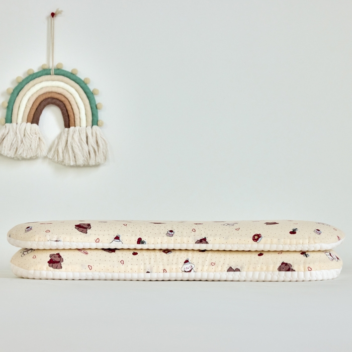 91家纺网 家纺一手货源 找家纺 （总）昕科 2025新款A类母婴级双感月牙硅胶儿童枕-婴儿凉感冰豆豆硅胶枕头儿童全棉双层纱枕芯