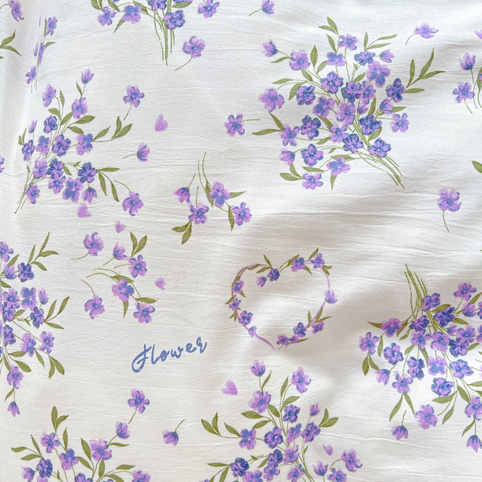 91家纺网 家纺一手货源 找家纺 （总）朵朵家纺2025新款水洗云朵糯糯棉三四件套水洗棉简约风ins风小碎花学生宿舍床被套床单款床笠款三四件套——单被套 