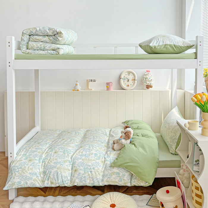 91家纺网 家纺一手货源 找家纺 朵朵家纺2025新款水洗云朵糯糯棉三四件套水洗棉简约风ins风小碎花学生宿舍床被套床单款床笠款三四件套——单被套  春晓