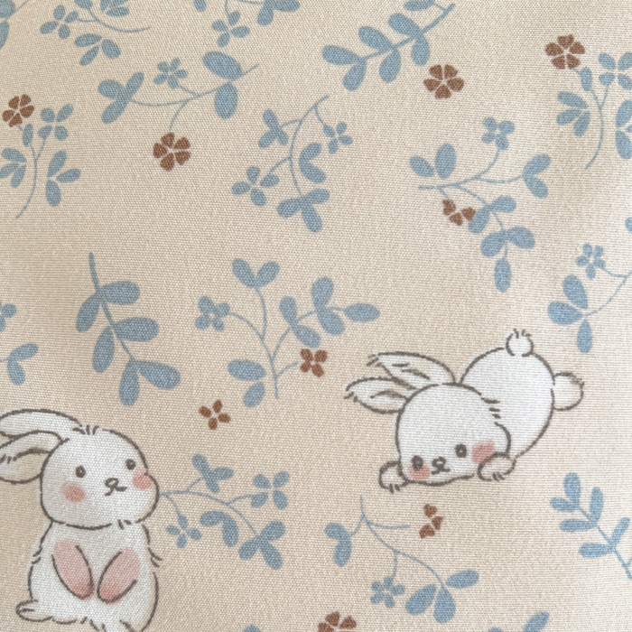 91家纺网 家纺一手货源 找家纺 朵朵家纺2025新款水洗云朵糯糯棉三四件套水洗棉简约风ins风小碎花学生宿舍床被套床单款床笠款三四件套——单被套 - 副本 花丛兔