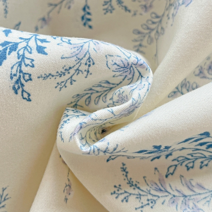 91家纺网 家纺一手货源 找家纺 朵朵家纺2025新款水洗云朵糯糯棉三四件套水洗棉简约风ins风小碎花学生宿舍床被套床单款床笠款三四件套——单被套  蓝颜