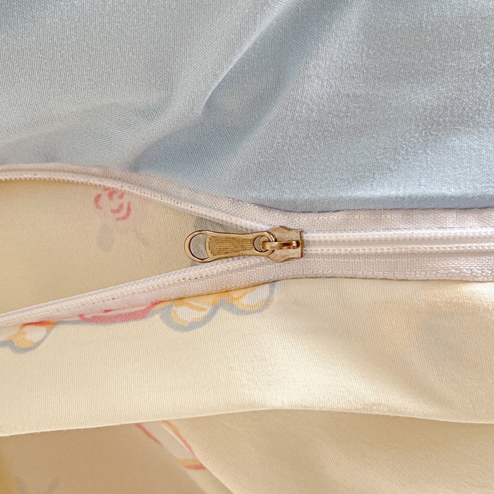 91家纺网 家纺一手货源 找家纺 朵朵家纺2025新款水洗云朵糯糯棉三四件套水洗棉简约风ins风小碎花学生宿舍床被套床单款床笠款三四件套——单被套  萌宠