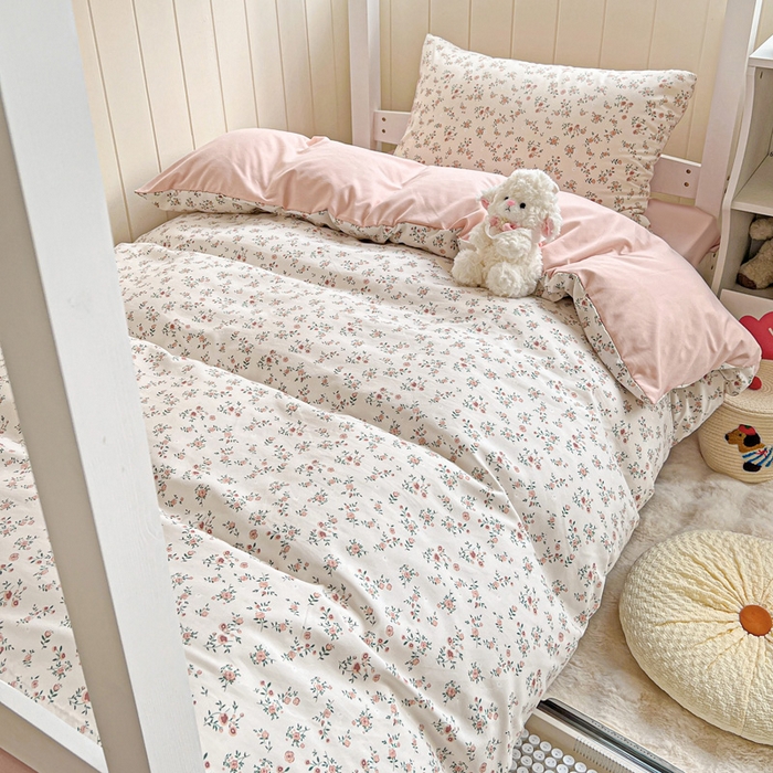 朵朵家纺2025新款水洗云朵糯糯棉三四件套水洗棉简约风ins风小碎花学生宿舍床被套床单款床笠款三四件套——单被套  忘忧草
