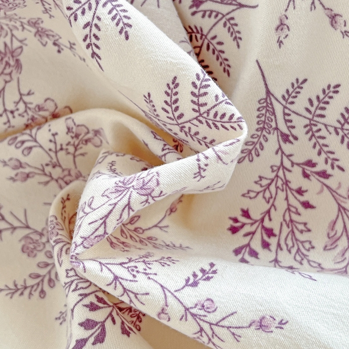 91家纺网 家纺一手货源 找家纺 朵朵家纺2025新款水洗云朵糯糯棉三四件套水洗棉简约风ins风小碎花学生宿舍床被套床单款床笠款三四件套——单被套 - 副本 紫颜