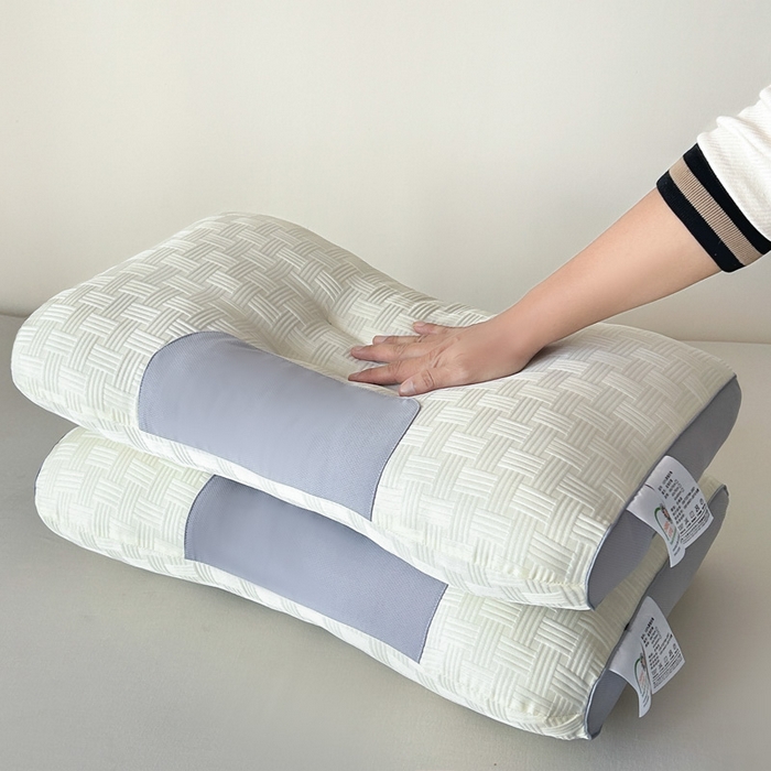 91家纺网 家纺一手货源 找家纺 雅晨枕芯 2025新款枕芯云感华夫格按摩SPA枕头跨境爆款枕芯家用枕头枕芯 华夫格按摩枕-米色 48x74cm高枕/只