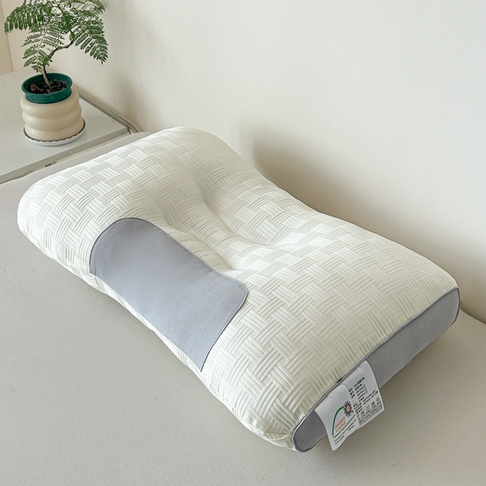 91家纺网 家纺一手货源 找家纺 雅晨枕芯 2025新款枕芯云感华夫格按摩SPA枕头跨境爆款枕芯家用枕头枕芯 华夫格按摩枕-米色 48x74cm中枕/只