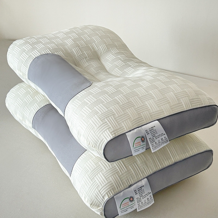 91家纺网 家纺一手货源 找家纺 雅晨枕芯 2025新款枕芯云感华夫格按摩SPA枕头跨境爆款枕芯家用枕头枕芯 华夫格按摩枕-米色 48x74cm低枕/只