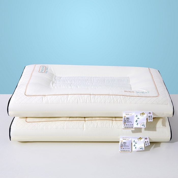 91家纺网 家纺一手货源 找家纺 雅晨枕芯 2025新款助眠SPA枕大凉山苦荞枕 枕头枕芯 白色 48x74cm中枕/只