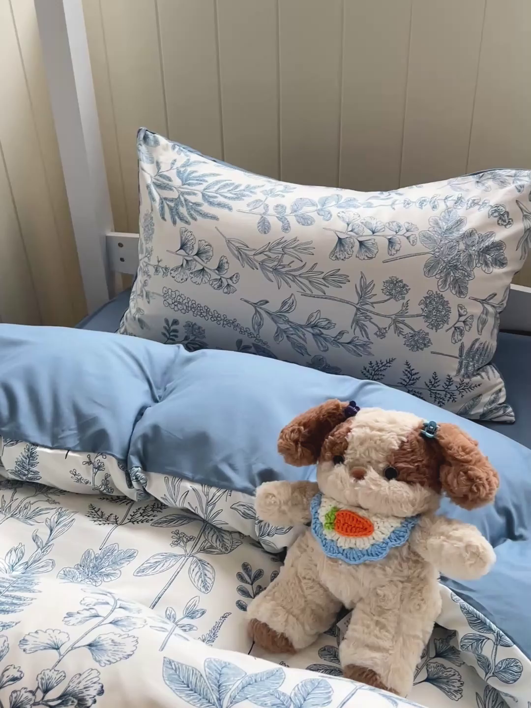 91家纺网 家纺一手货源 找家纺 朵朵家纺2025新款水洗云朵糯糯棉三四件套水洗棉简约风ins风小碎花学生宿舍床被套床单款床笠款三四件套——单被套 恋爱季节