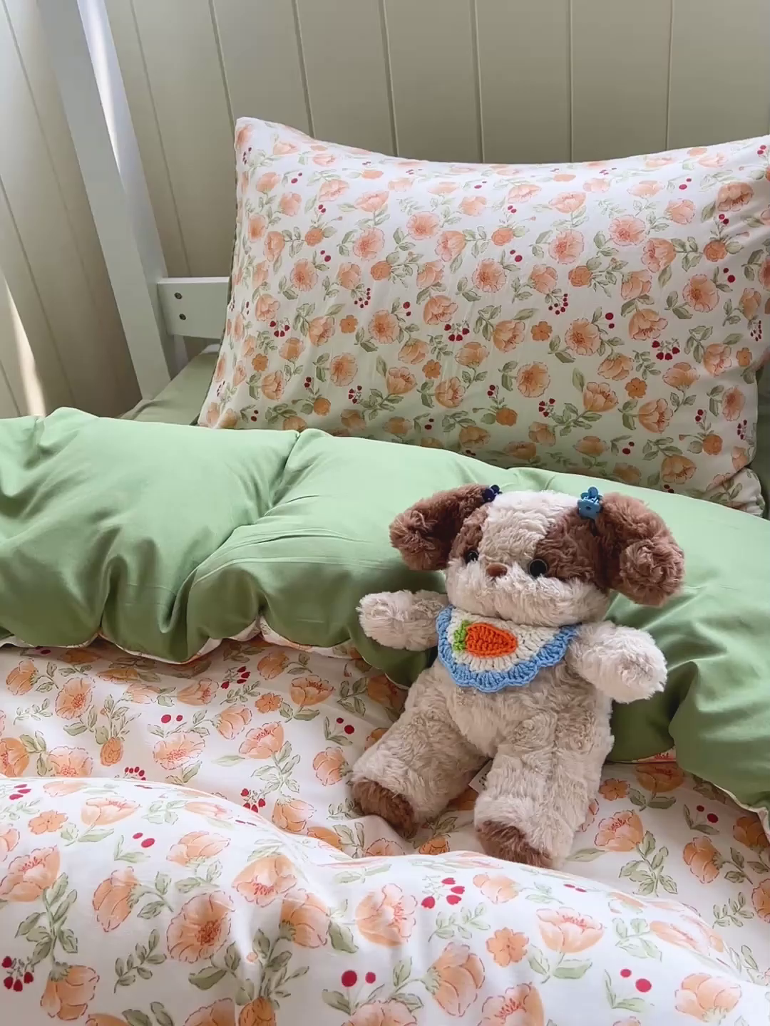 91家纺网 家纺一手货源 找家纺 朵朵家纺2025新款水洗云朵糯糯棉三四件套水洗棉简约风ins风小碎花学生宿舍床被套床单款床笠款三四件套——单被套 热恋