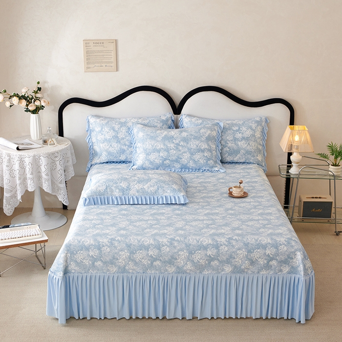 91家纺网 家纺一手货源 找家纺 （总）佳汐蓝 2025新款冰丝玫瑰席（全网券后不得低于此控价268）