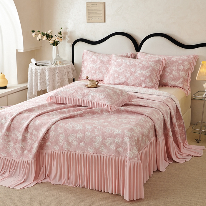 91家纺网 家纺一手货源 找家纺 （总）佳汐蓝 2025新款冰丝玫瑰席（全网券后不得低于此控价268）