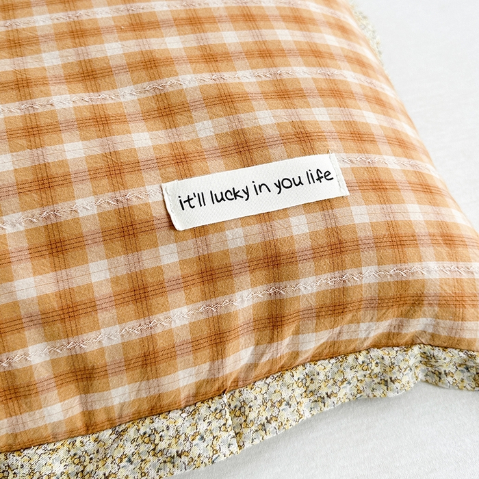91家纺网 家纺一手货源 找家纺 金牛枕芯 2025新款全棉水洗棉小提花荞麦枕花边护颈枕头学生儿童枕芯枕头 星星枕-绿格子
