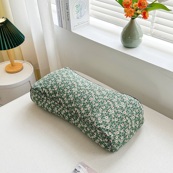 91家纺网 家纺一手货源 找家纺 （总）金牛枕芯 2025春夏新款麻绳全棉立体双层纱宫廷风色织提花全荞麦枕牵引枕枕头枕芯