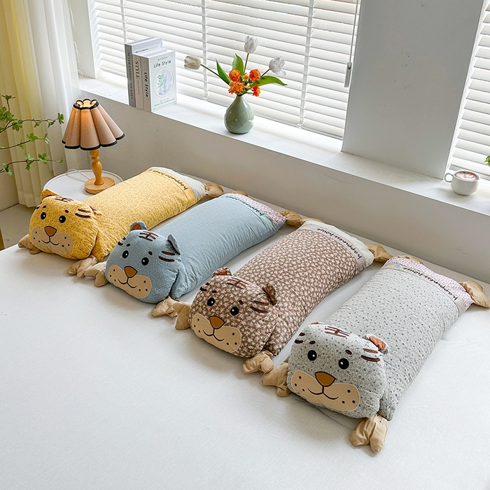 金牛枕芯 2025春夏新款全棉纯棉印花虎头荞麦枕头卡通儿童学生成人护颈枕头枕芯单枕芯 组合图仅供参考