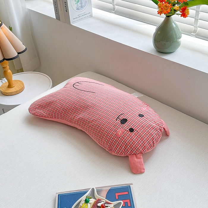 金牛枕芯 2025春夏新款全棉纯棉水洗棉抱抱熊荞麦枕儿童枕头枕芯单枕芯 抱抱熊-红色