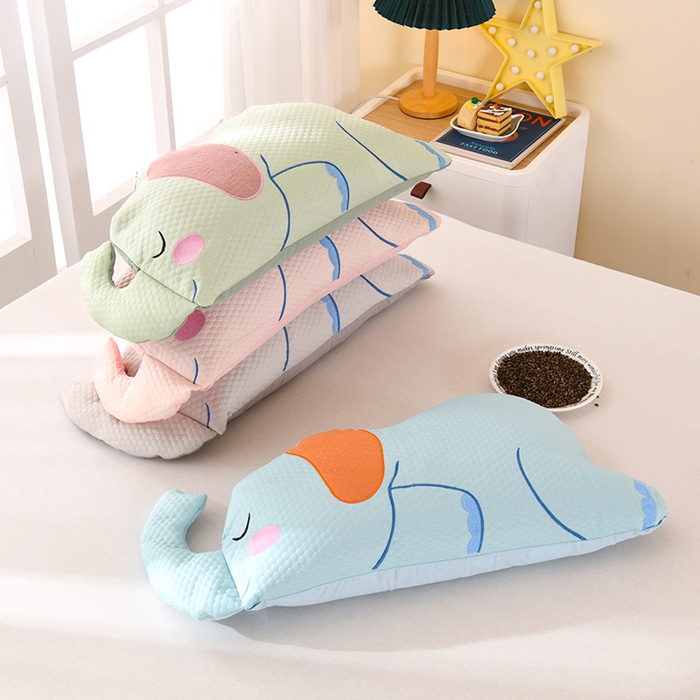 （总）金牛枕芯 2025新款凉感冰豆豆小象荞麦枕头夏季学生儿童护颈枕头枕芯