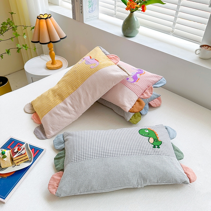 （总）金牛枕芯 2025春夏新款全棉纯棉荞麦枕贴布绣水洗棉儿童枕头枕芯单枕芯