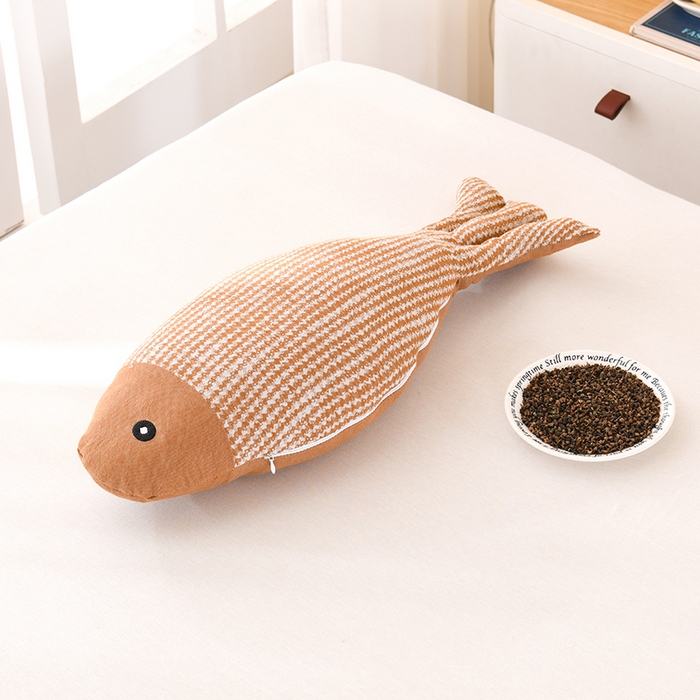 金牛枕芯 2025新款全棉双层纱泡泡鱼荞麦枕学生儿童抱枕 枕头枕芯 泡泡鱼-橘色