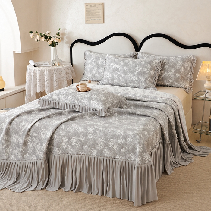 91家纺网 家纺一手货源 找家纺 佳汐蓝 2025新款冰丝玫瑰席（全网券后不得低于此控价268）