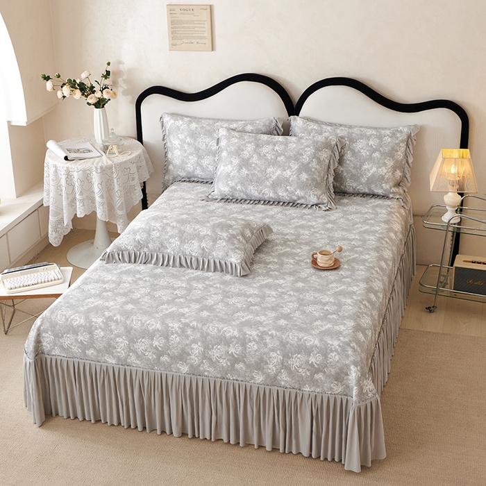 91家纺网 家纺一手货源 找家纺 佳汐蓝 2025新款冰丝玫瑰席（全网券后不得低于此控价268）